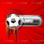 Abstract Football Logo with Sample Text
